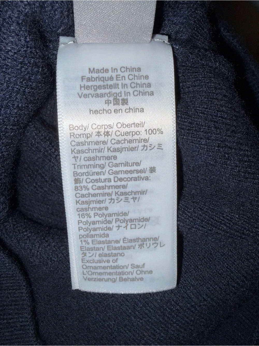 J. Crew Navy Short Sleeve 100% Cashmere V-Neck Button Top